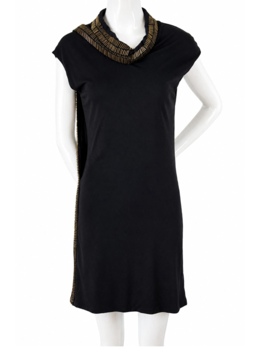 Vintage 2009 Gucci Black Beaded Dress IT 38 Made in Italy